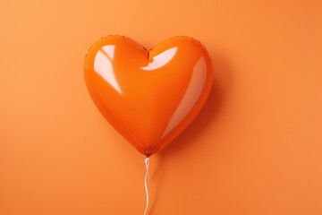 Wall Mural - Orange heart balloon for party and celebration