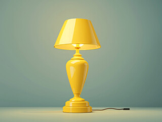 Poster - lamp on a table