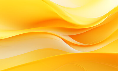 Aufkleber - Abstract yellow wavy background in the style of energetic lines, gold and amber, abstract minimalist lines, smooth and curved lines
