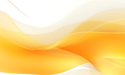 Aufkleber - Golden wave background in the style of light white and yellow, bright yellow colors, soft minimalism, layered fibers