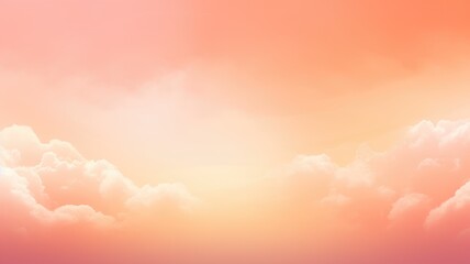 Wall Mural - Pastel orange and pink clouds at sunset