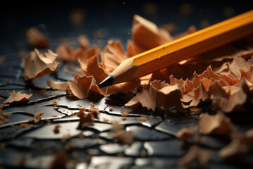 Poster - a broken pencil tip and crumpled paper, depicting the frustration of a writer facing creative blocks