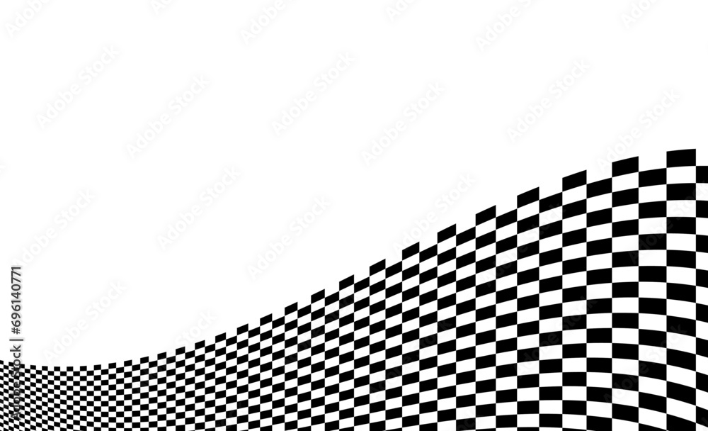 Wave border checkered race flag decoration background Stock Vector ...