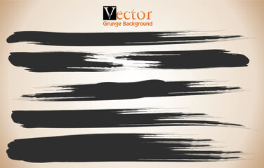 Poster - Brush stroke and texture. Brush stroke Vector design.Vector set of grunge brush strokes. Black vector brush strokes collection. Black paint spots vector set