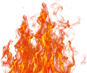 Wall Mural - Hot flame particles on transparent background