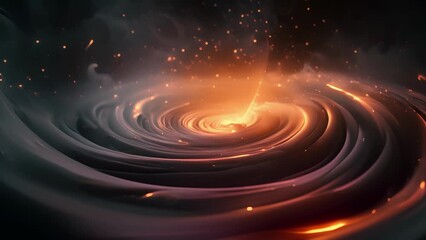 Wall Mural - Minimal animation of a swirling vortex of smoke and light, creating a mesmerizing and mystical experience.