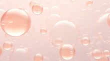 Pastel Peach Color Underwater Bubbles, Beige Abstract Background