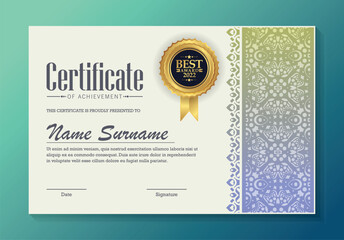 Wall Mural - Achievement certificate best award diploma