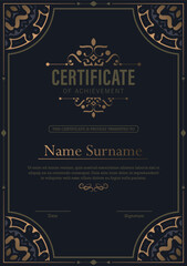 Wall Mural - Achievement certificate best award diploma