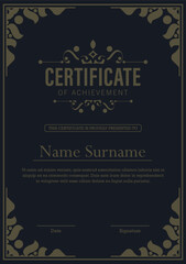 Wall Mural - Achievement certificate best award diploma
