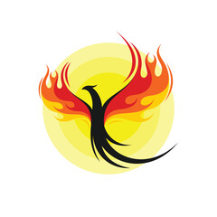 Poster - Phoenix fire logo, phoenix logo