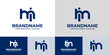 Letter MI Monogram Logo Set, suitable for business with MI or IM initials.