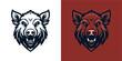 wild boar mascot logo, illustration, vector