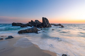 Wall Mural - Sunrise view at Burgess Beach, Forster, NSW, Australia.