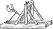 catapults handdrawn illustration