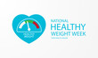 National Healthy Weight Week Background Vector Illustration 