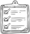 checklist clipboard handdrawn illustration