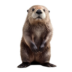 Wall Mural - Sea otter isolated on transparent background