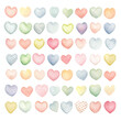 Valentine Sweet Candy Hearts Illustrations 
