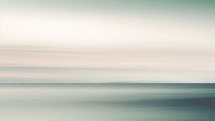 Wall Mural - Clear blue sky sunset with horizon on calm ocean seascape background. Picturesque generative ai