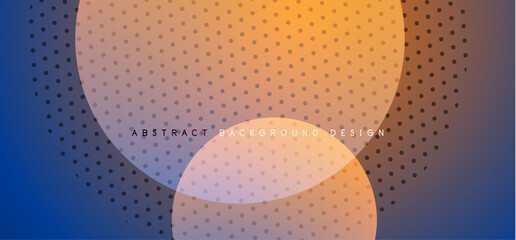 Poster - Abstract tech circles vector background, technology digital bubbles