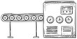 conveyor belt machine handdrawn illustration