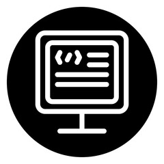 coding glyph icon