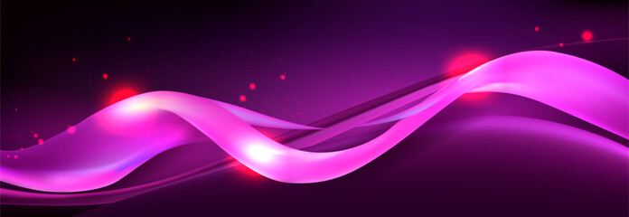 Poster - abstract purple dynamic love background horizontal