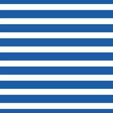 Striped Background With Horizontal Straight Blue And White Stripes. Seamless And Repeating Pattern. Editable Vector Illustration.