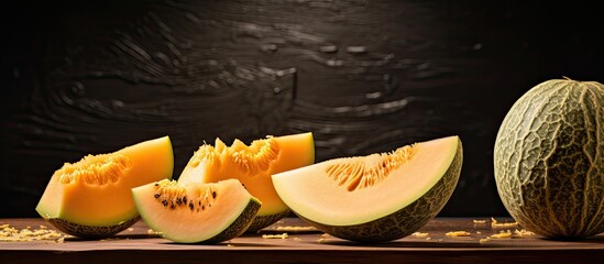 Wall Mural - Freshly sliced melons on the table