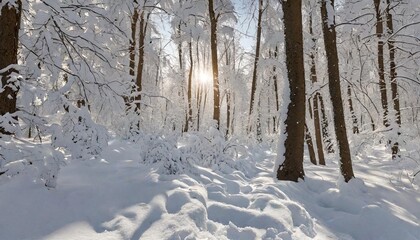  snow covered trees
