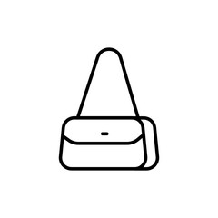 Handbag outline icons, minimalist vector illustration ,simple transparent graphic element .Isolated on white background