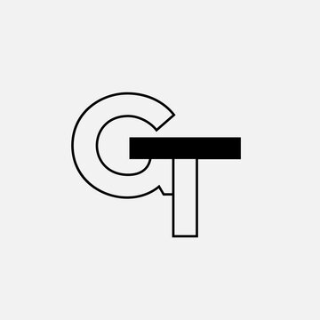 Creative letter GT Logo,Monogram And Modern With Outline Concept Idea