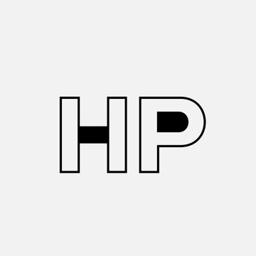 Creative letter HP Logo,Monogram And Modern With Outline Concept Idea