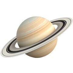 Wall Mural - Astronomy planet Saturn, isolated on transparent