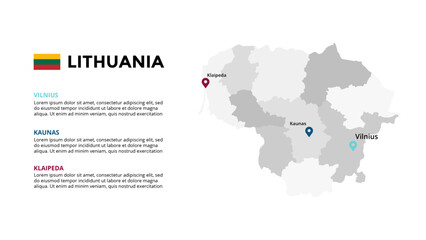 Naklejka na meble Lithuania Infographic maps for countries elements design for presentation, can be used for presentation, workflow layout, diagram, annual report, web design.