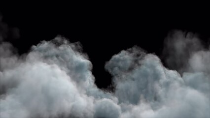 Wall Mural - cloud soft fly over sky with alpha channel. flying over sky passing clouds on alpha channel place on