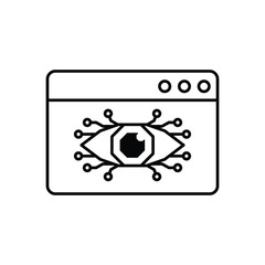 Fototapete - ai icon vector Artificial intelligence icon logo 