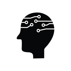 Fototapete - ai icon vector Artificial intelligence icon logo 