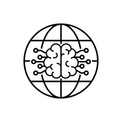 Fototapete - ai icon vector Artificial intelligence icon logo 