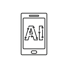 Fototapete - ai icon vector Artificial intelligence icon logo 