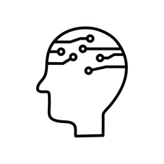 Fototapete - ai icon vector Artificial intelligence icon logo 