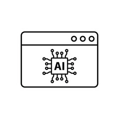 Fototapete - ai icon vector Artificial intelligence icon logo 