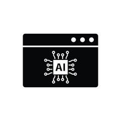 Fototapete - ai icon vector Artificial intelligence icon logo 