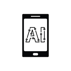 Fototapete - ai icon vector Artificial intelligence icon logo 