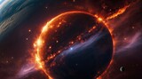 Fototapeta Kosmos - Sun busting flames