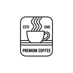 Sticker - Coffee, Coffe Shop, Cafe Logo Design Vector on white background