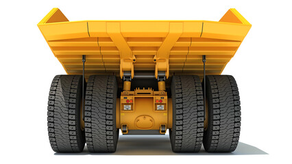 Sticker - Mining Dump Truck heavy construction machinery 3D rendering on white background