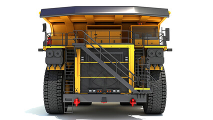 Sticker - Mining Dump Truck heavy construction machinery 3D rendering on white background