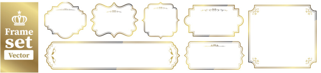 Wall Mural - decorative gold frame set Vector